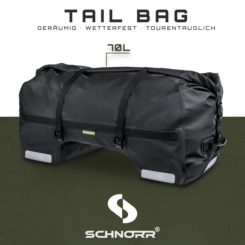 SCHNORR TB70 Motorrad Hecktasche 70 Liter mit Rollverschluss
