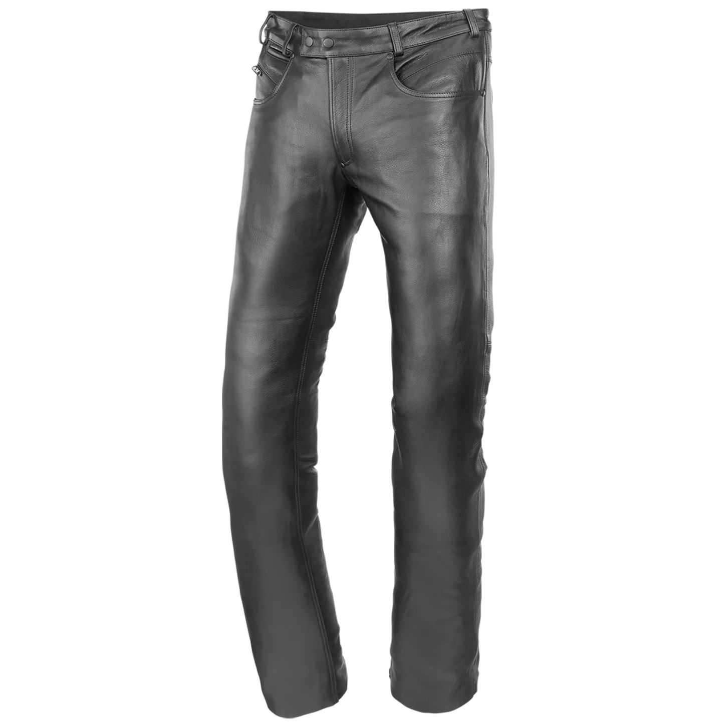 BÜSE Lederjeans schwarz 5-Pocket Style ohne Knienaht