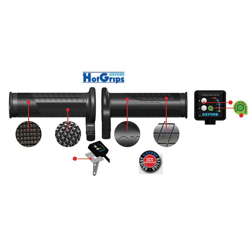 Oxford HotGrips Premium Touring – Motorrad Heizgriffe 22 mm