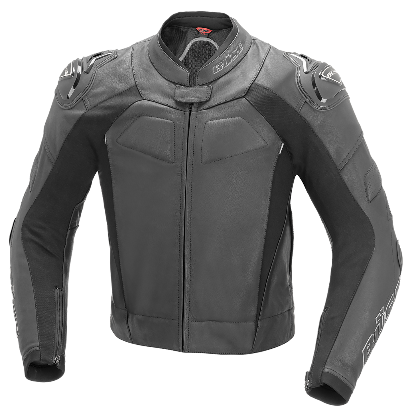BÜSE Assen Motorrad-Lederjacke schwarz mit Protektoren