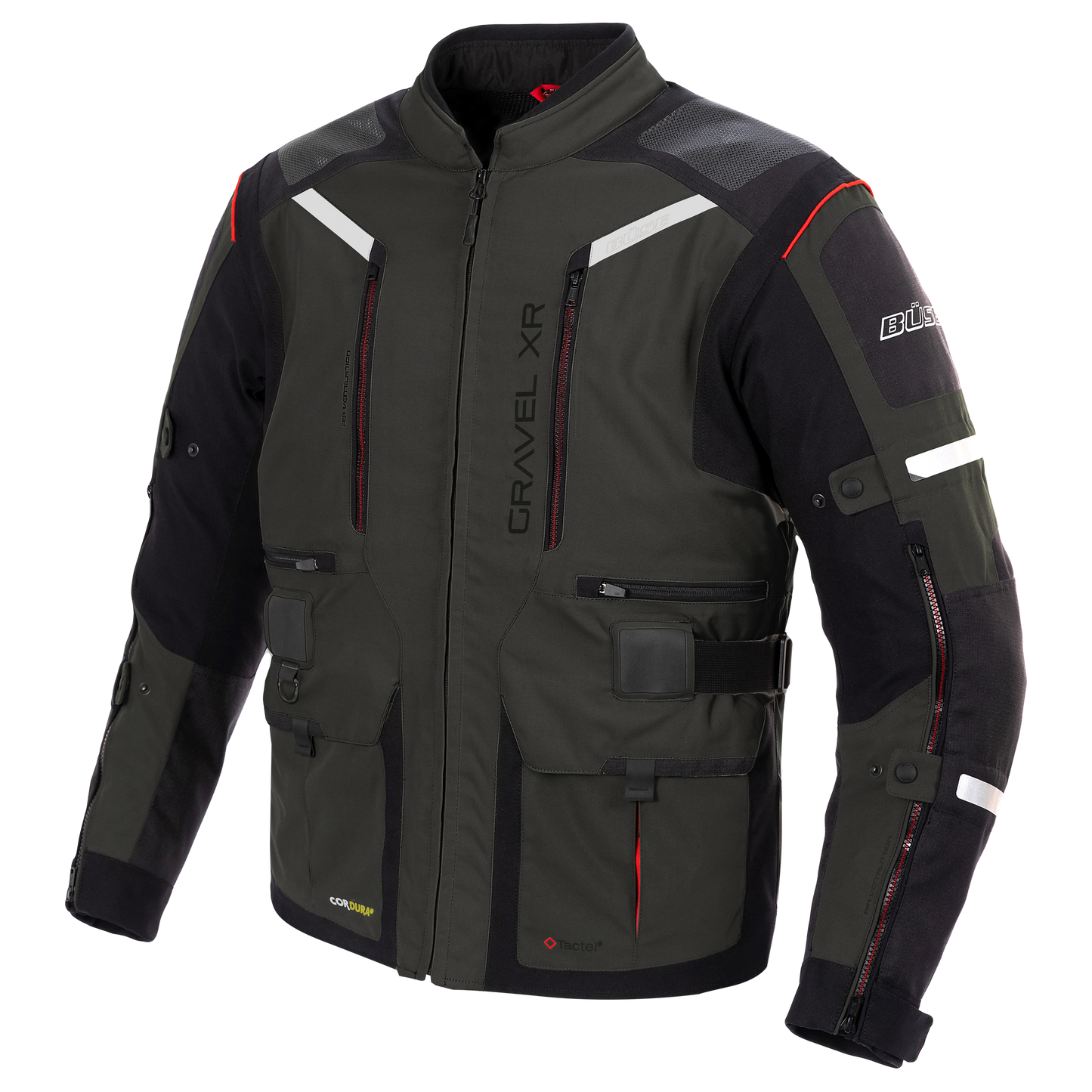 BÜSE Gravel XR Motorrad-Textiljacke wasserdicht mit Protektoren