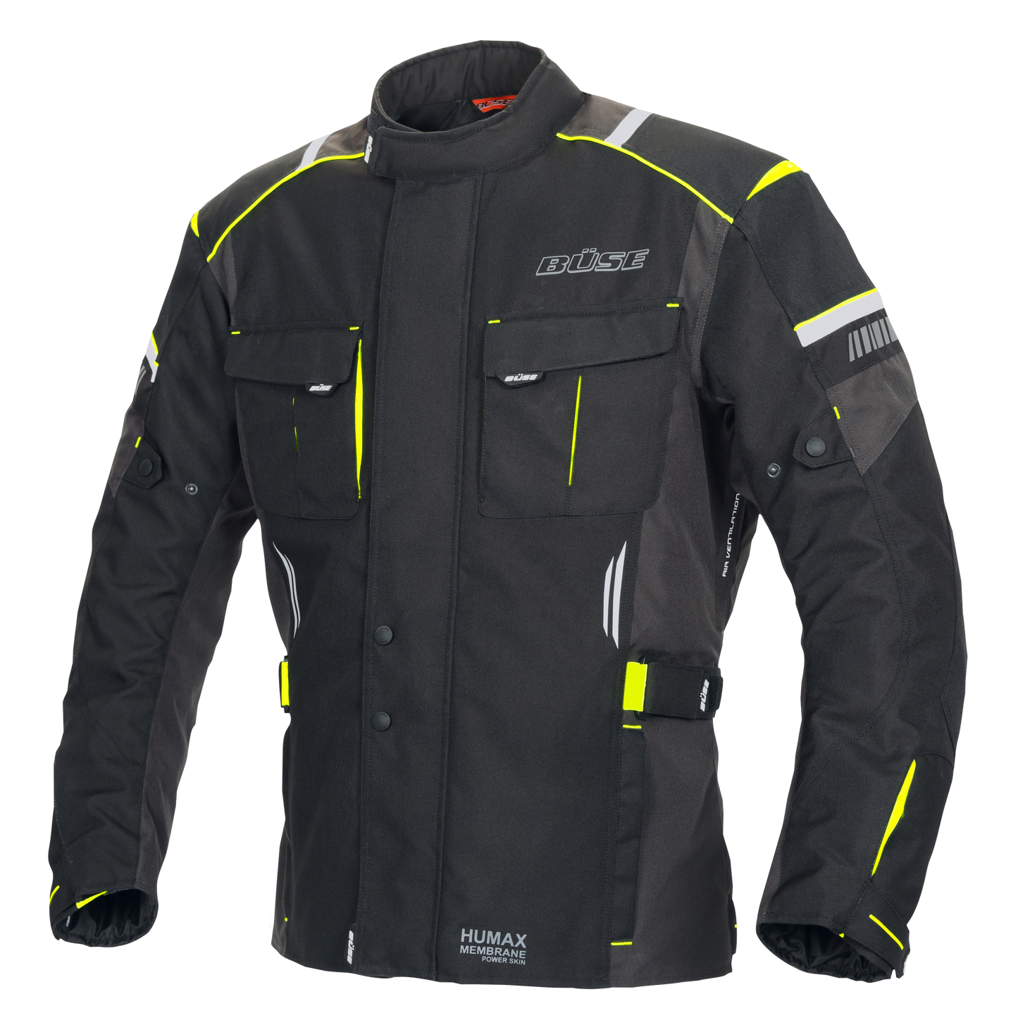 BÜSE Breno Pro Motorrad-Textiljacke wasserdicht mit Protektoren
