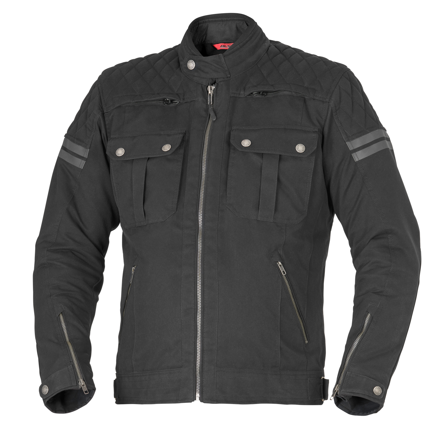 BÜSE Blackpool II Motorrad-Textiljacke schwarz wasserabweisend mit Protektoren
