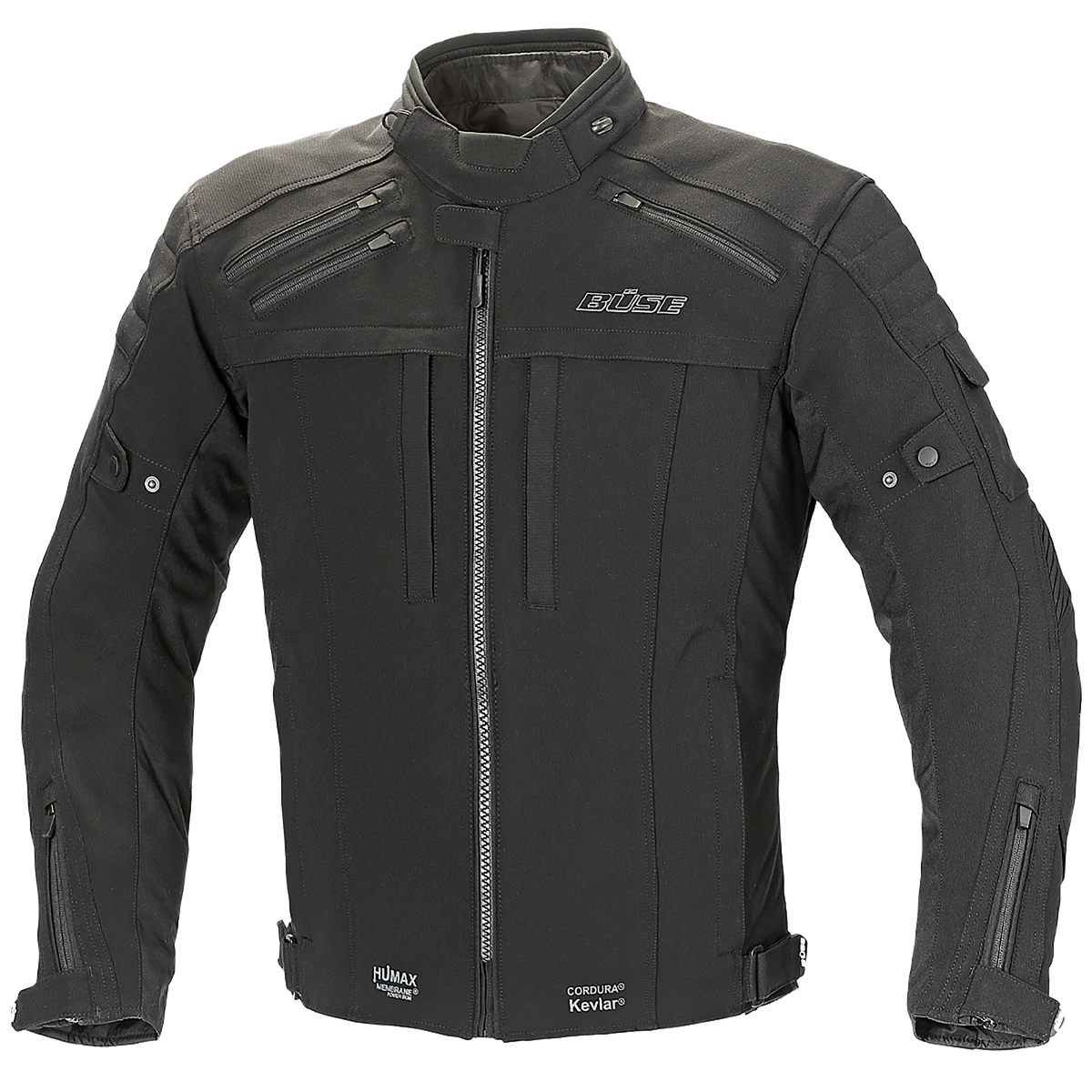 BÜSE Nardo 3 Motorrad-Textiljacke schwarz wasserdicht mit Protektoren