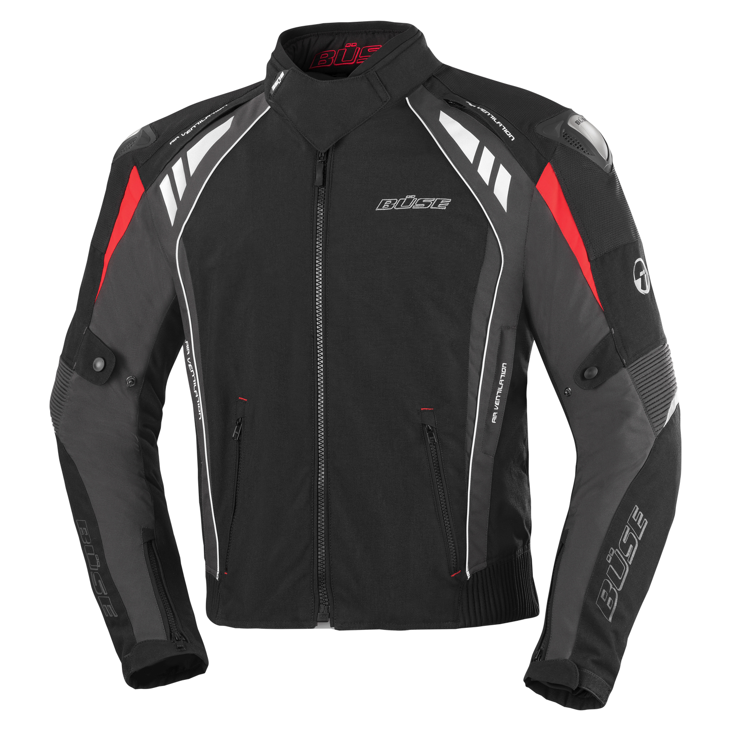 BÜSE B.Racing Pro Motorrad-Textiljacke schwarz/anthrazit wasserdicht Protektoren