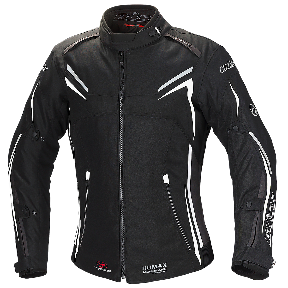 BÜSE Mugello Motorrad-Textiljacke Damen schwarz wasserdicht mit Protektoren