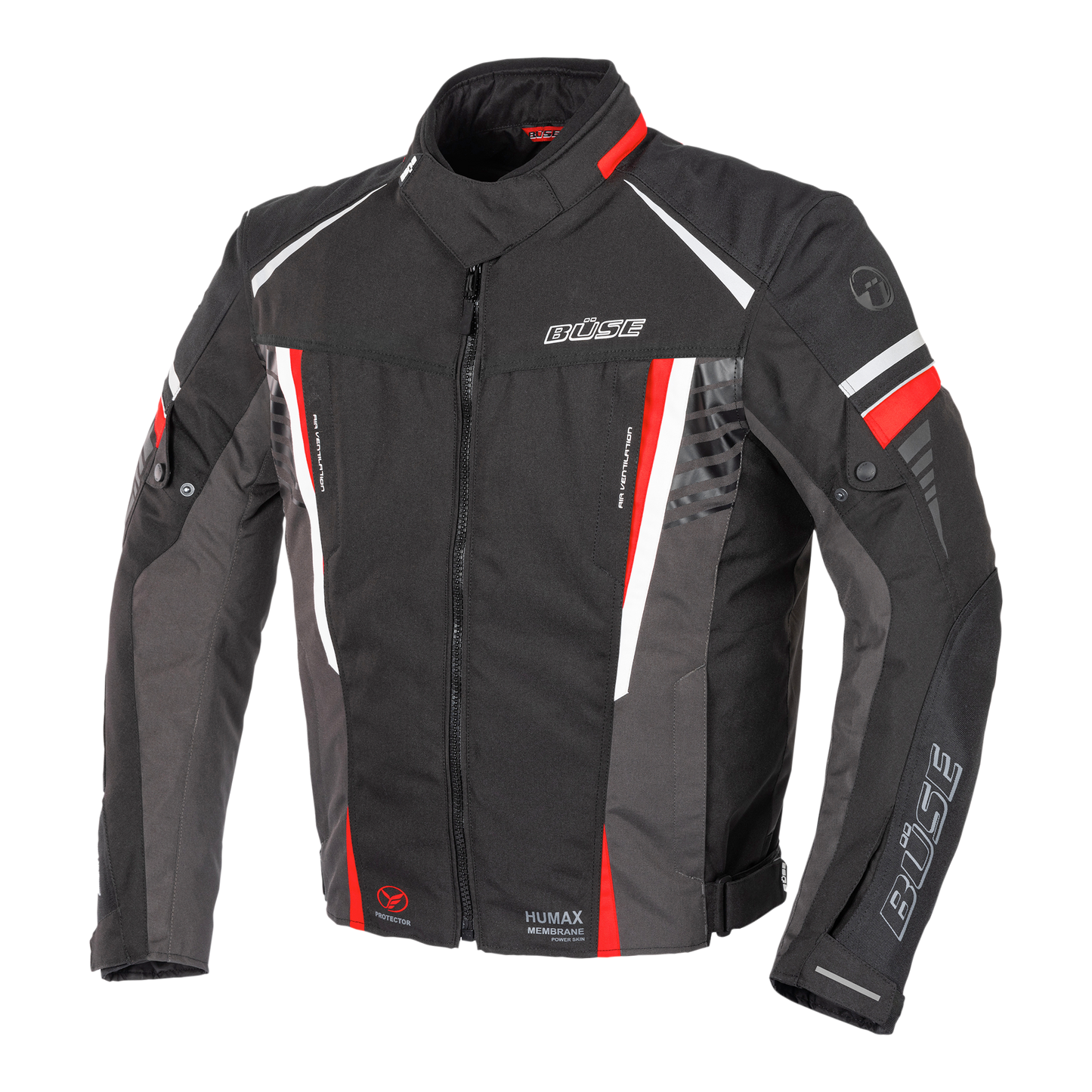 BÜSE Miles Motorrad-Textiljacke wasserdicht mit Protektoren