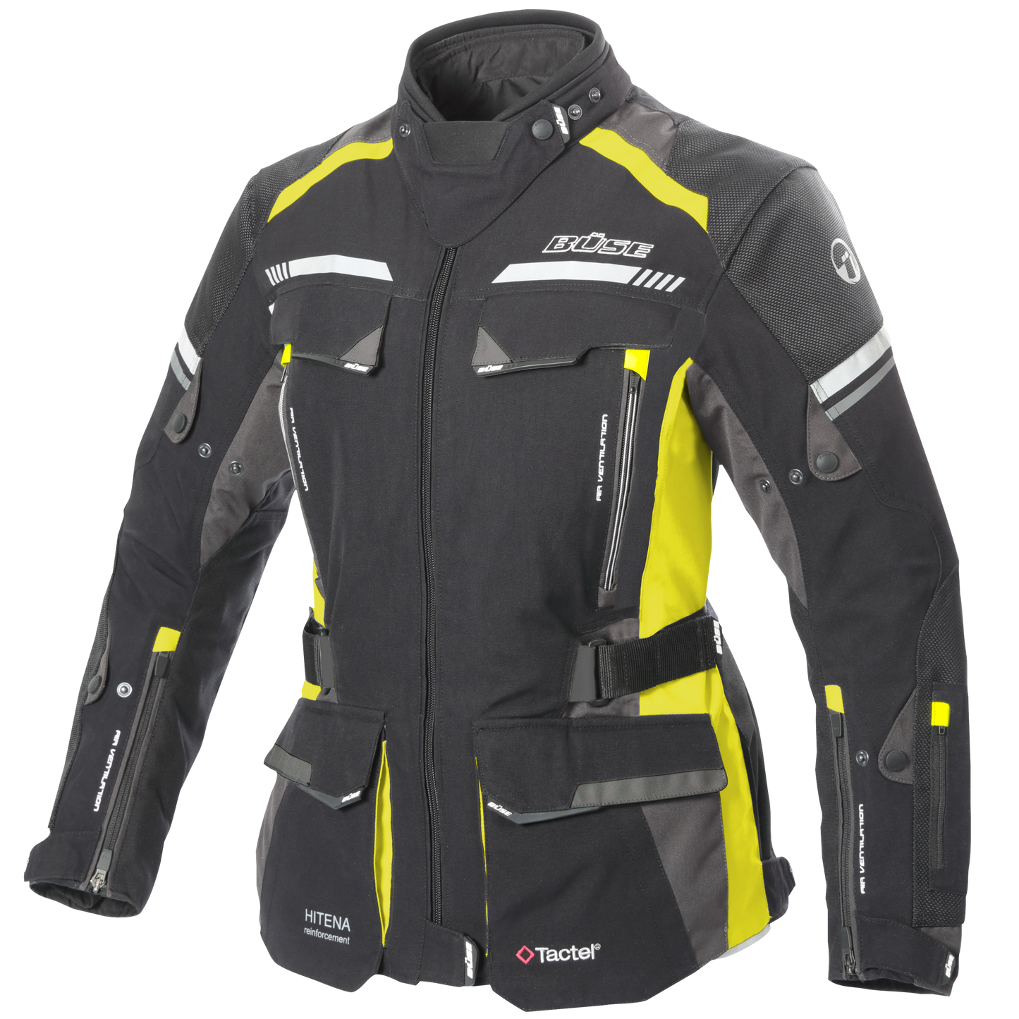 BÜSE Highland II Motorrad-Textiljacke Damen wasserdicht mit Protektoren