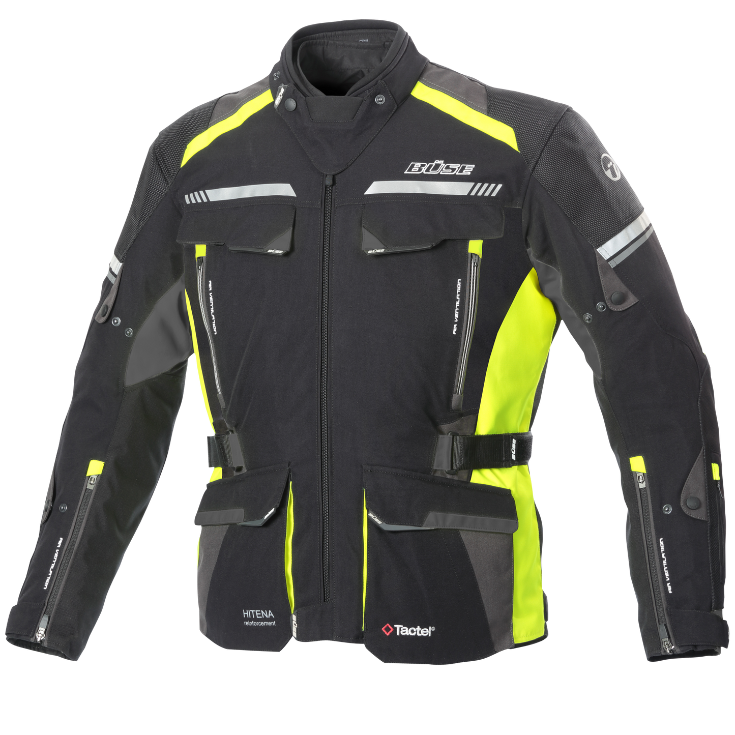 BÜSE Highland II Motorrad-Textiljacke wasserdicht mit Protektoren