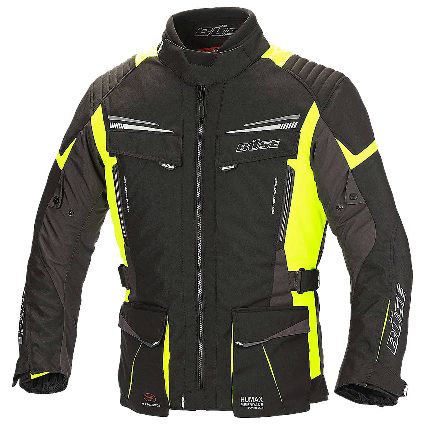 BÜSE Lago Pro Motorrad-Textiljacke wasserdicht mit Protektoren