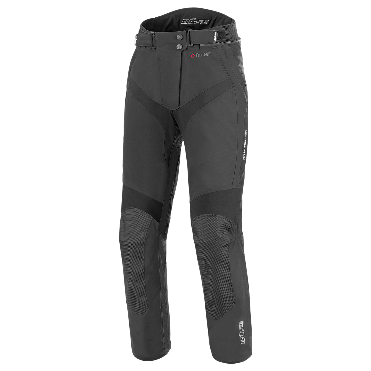 BÜSE Highland Motorrad-Textilhose Damen schwarz wasserdicht mit Protektoren