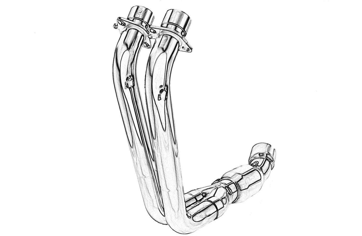 HURRIC Supersport Auspuff passend für Yamaha MT-125 2021-2024 - Kama Bike Parts