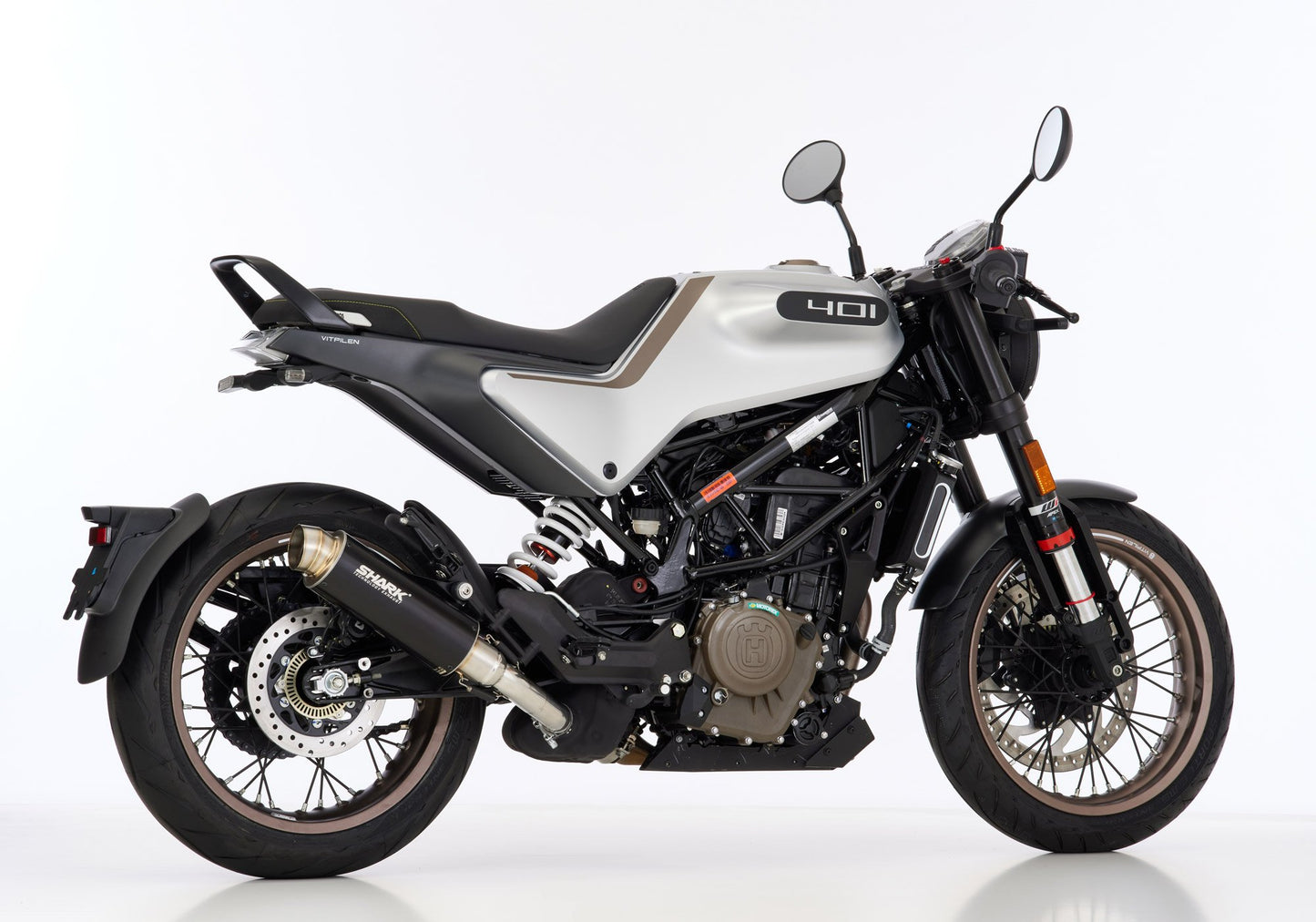 SHARK SRC 4 Auspuff Super Short passend für Husqvarna Svartpilen 401 2018-2019 - Kama Bike Parts