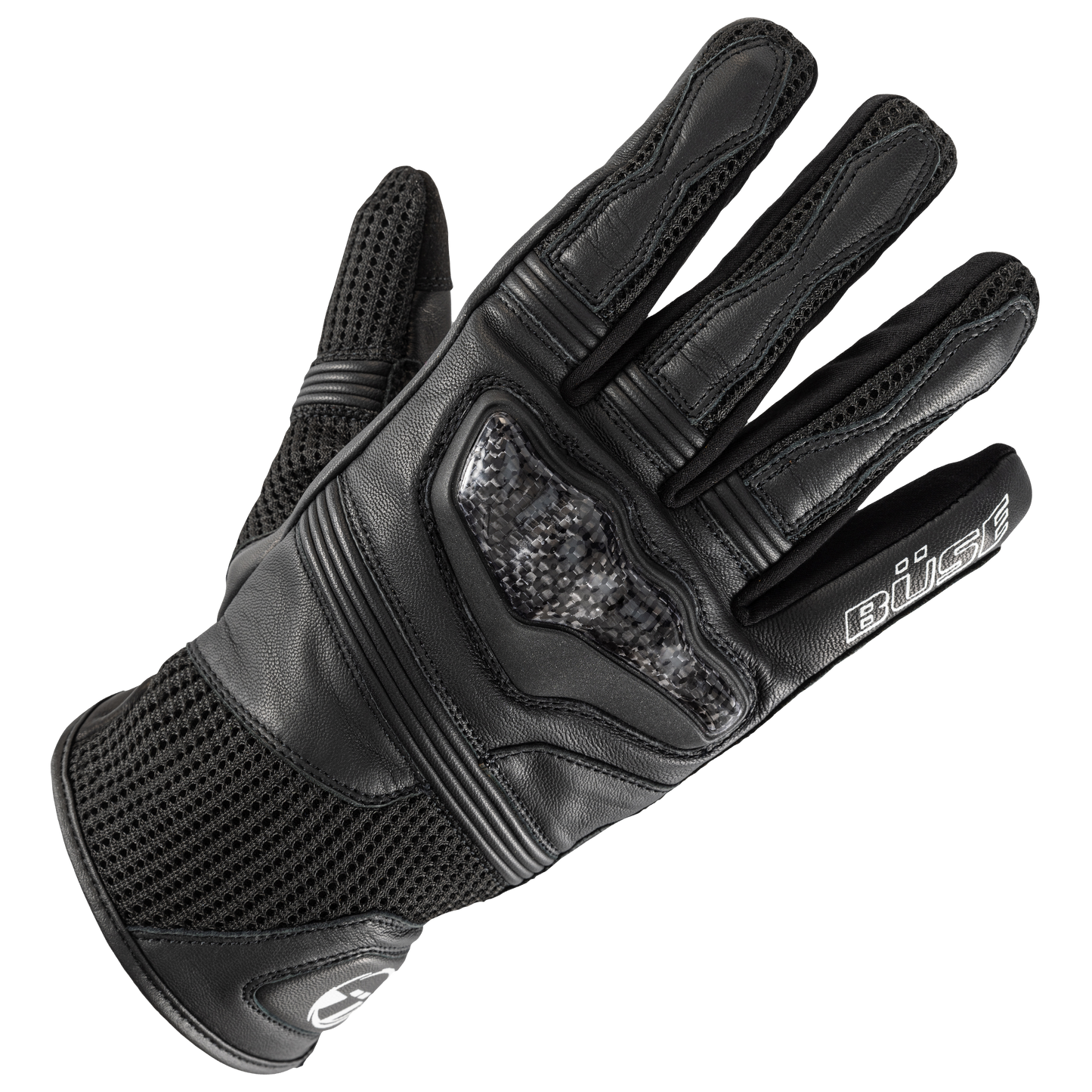 BÜSE Airflow Motorrad-Sporthandschuh schwarz