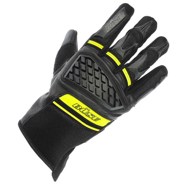 BÜSE Braga Damen Motorrad-Handschuh schwarz/gelb