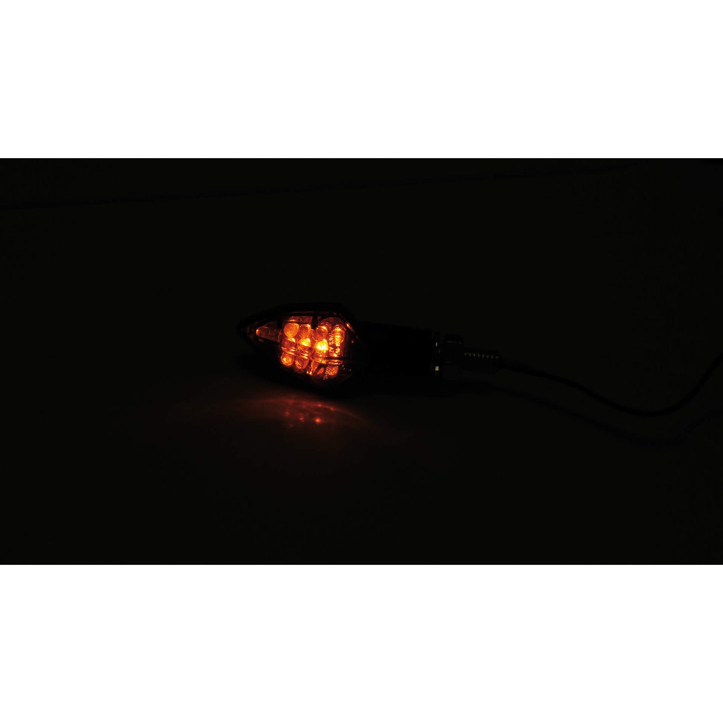 HIGHSIDER Rock Motorrad LED Blinker Gehäuse Schwarz / Linse Rauchgrau (Paar)