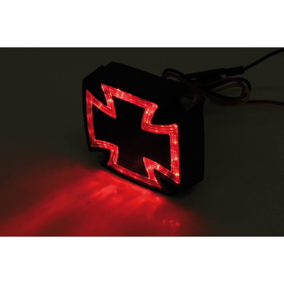 HIGHSIDER pro Gothic LED Rücklicht Schwarz/Transparent