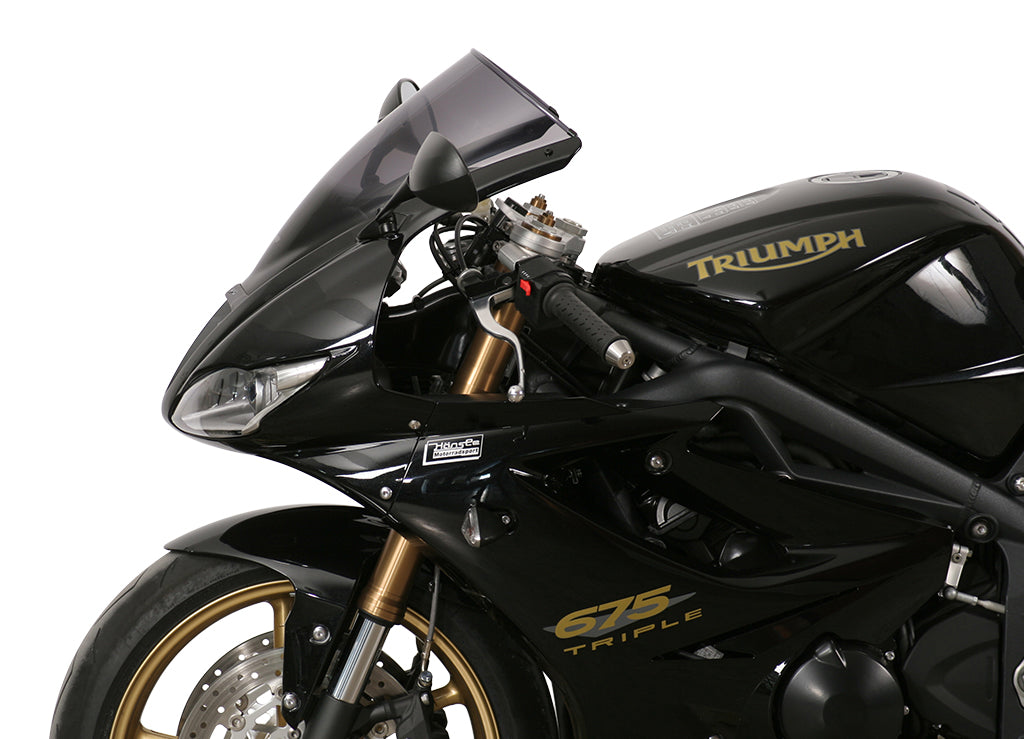 MRA Racingscheibe "R" rauchgrau passend für Triumph DAYTONA 675 2009-2012
