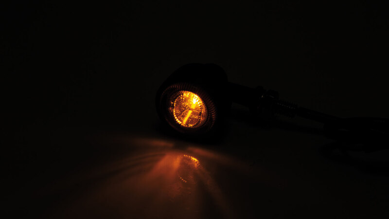 HIGHSIDER Classic-X1 Motorrad LED Blinker Silber Rauchgrau E-geprüft Paar