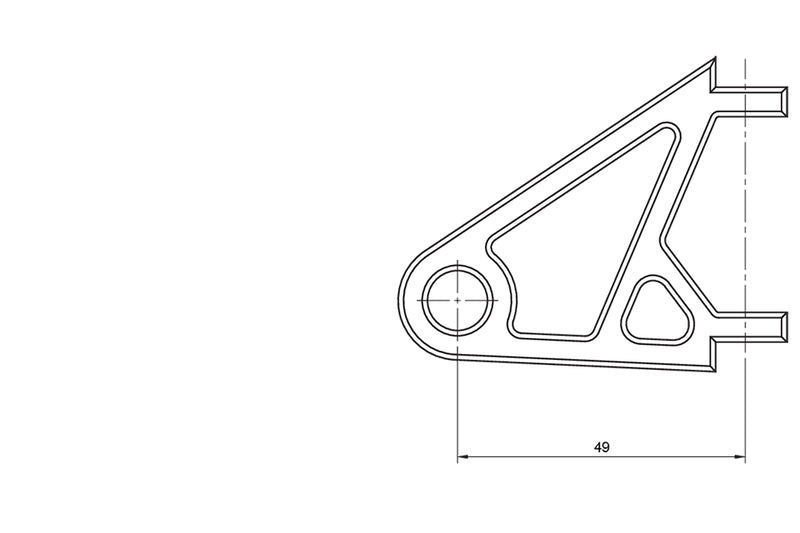 HIGHSIDER XS Motorrad Scheinwerferhalter Set 47–54 mm Schwarz