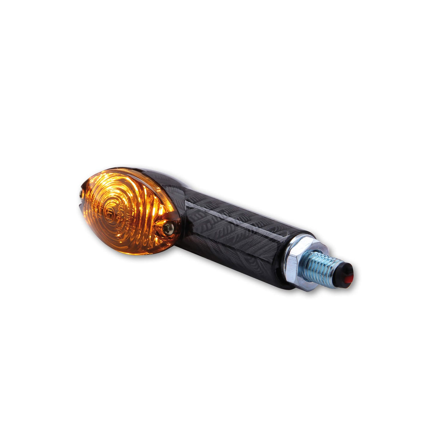 HIGHSIDER smart Cateye Motorrad Mini-Blinker Carbonlook / Linse Rauchgrau (Paar)