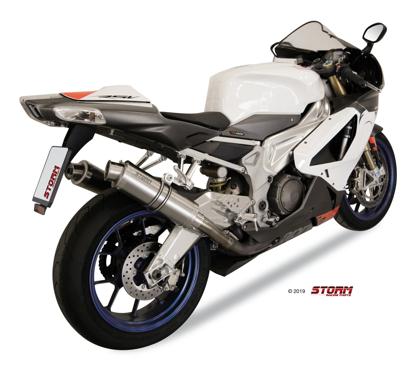 STORM GP Auspuff passend für Aprilia RSV 1000 2004-2008 Tuono Fighter 2006-2010