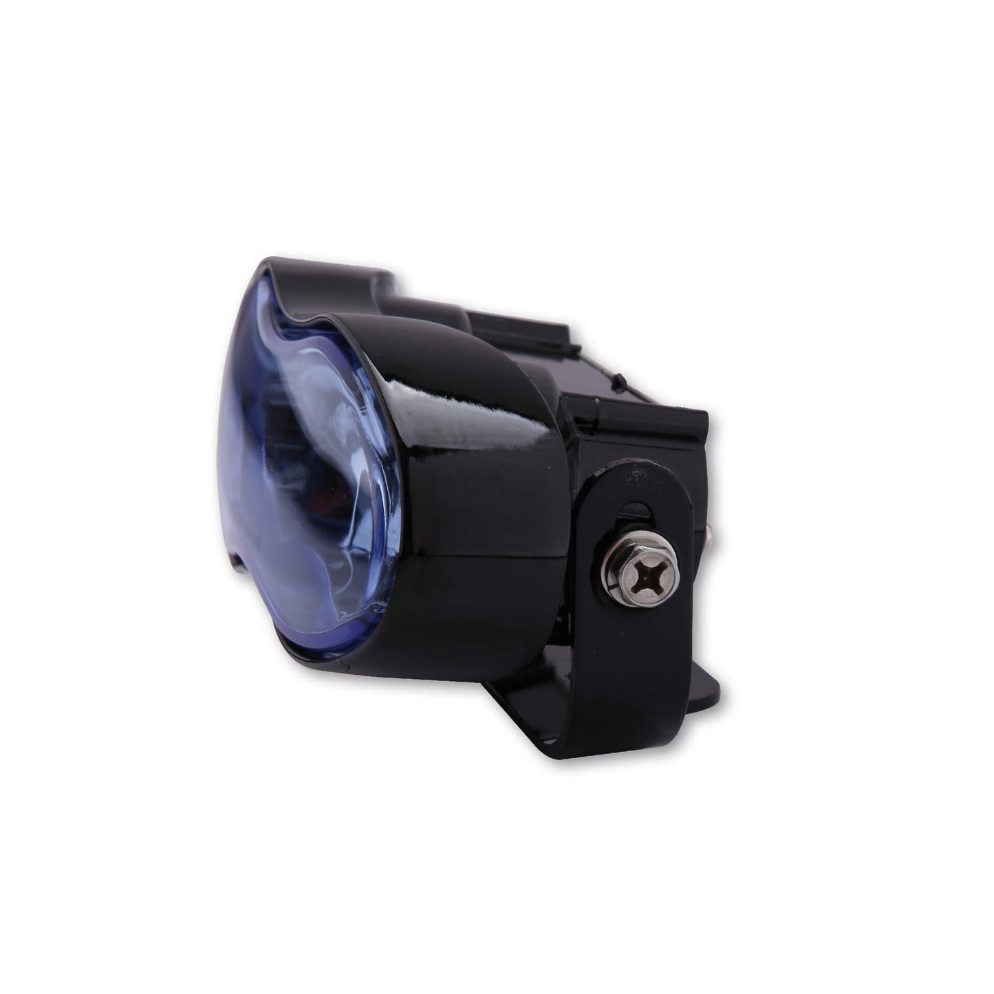 SHIN YO Motorrad Fern- und Nebelscheinwerfer 5 3/4 Zoll Schwarz Blaues Glas