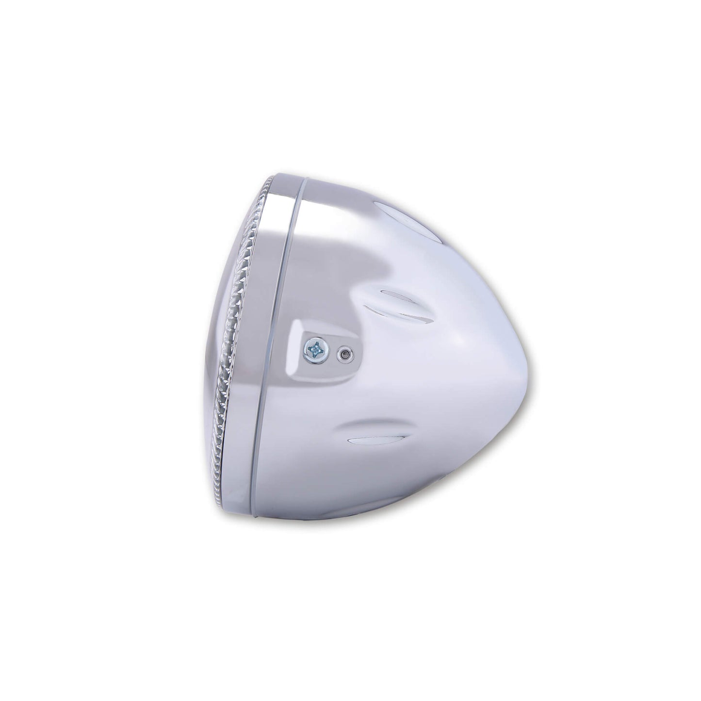 HIGHSIDER 5 3/4 Zoll Motorrad Scheinwerfer Skyline Silber LED-Standlichtring