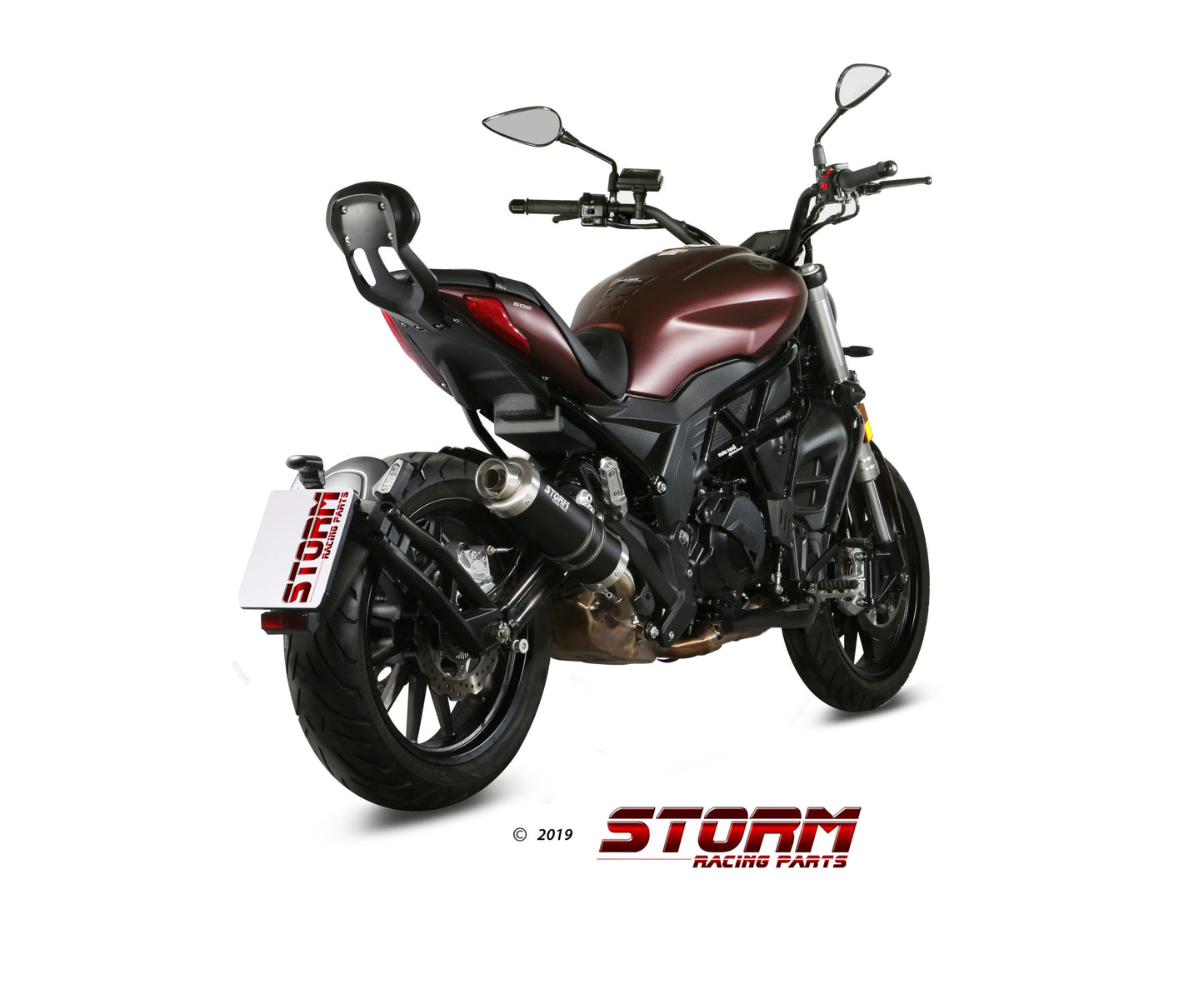 STORM GP Auspuff schwarz passend für BENELLI 502C 2019-2024