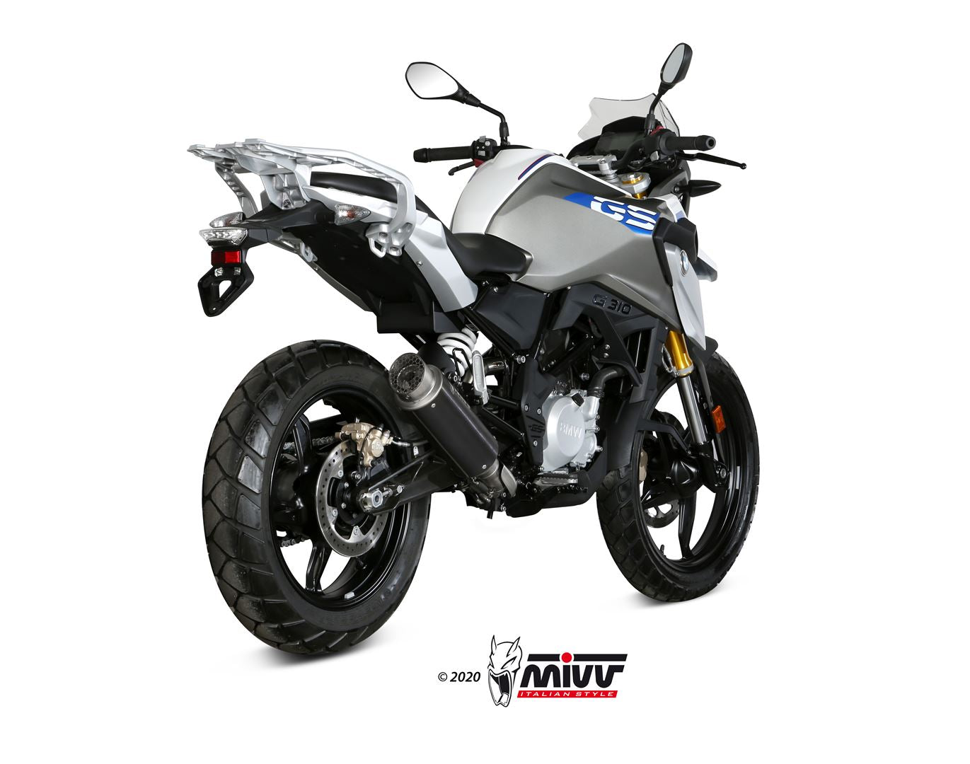 MIVV GPpro Auspuff Komplettanlage schwarz passend für BMW G 310 GS 2017-2024