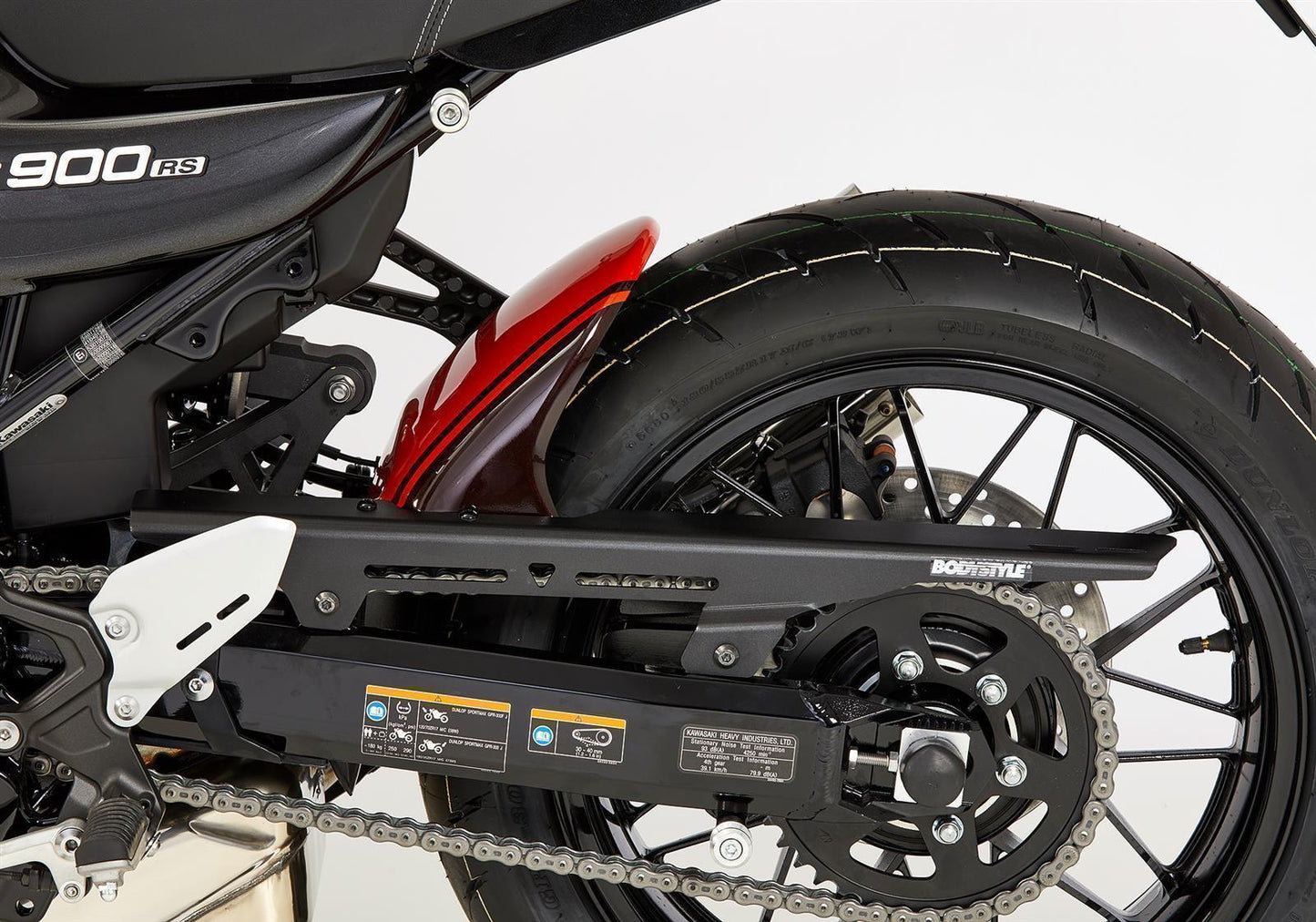 BODYSTYLE Hinterradabdeckung mit Alu-Kettenschutz passend für Kawasaki Z 900 RS 2018-2020 - Kama Bike Parts