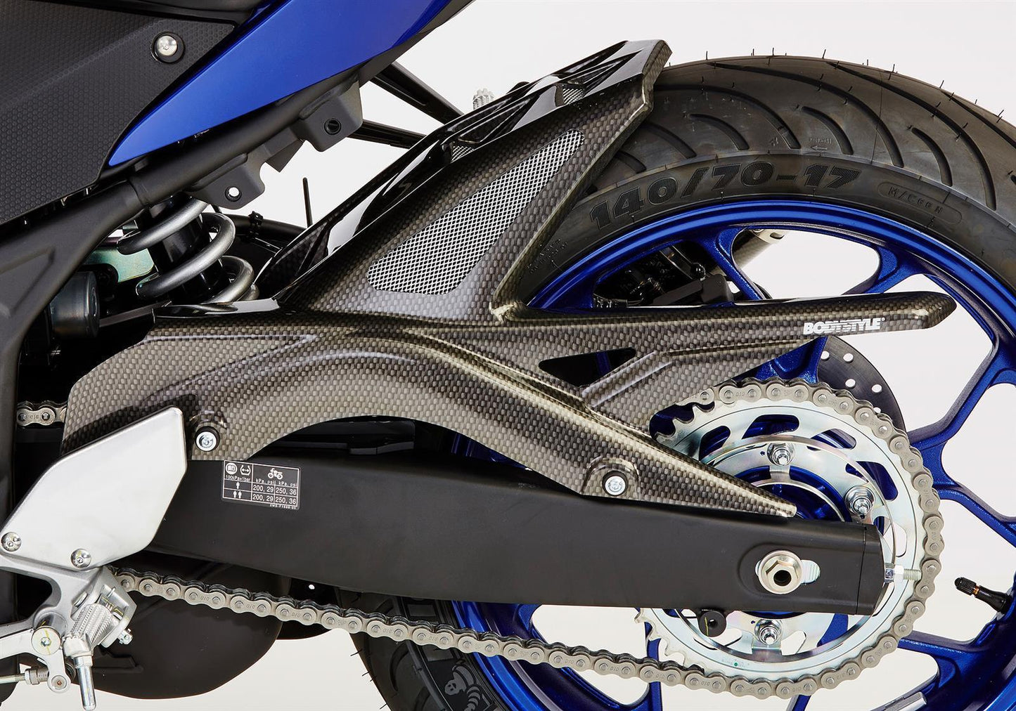BODYSTYLE Hinterradabdeckung passend für Yamaha YZF-R3 2015-2023 - Kama Bike Parts