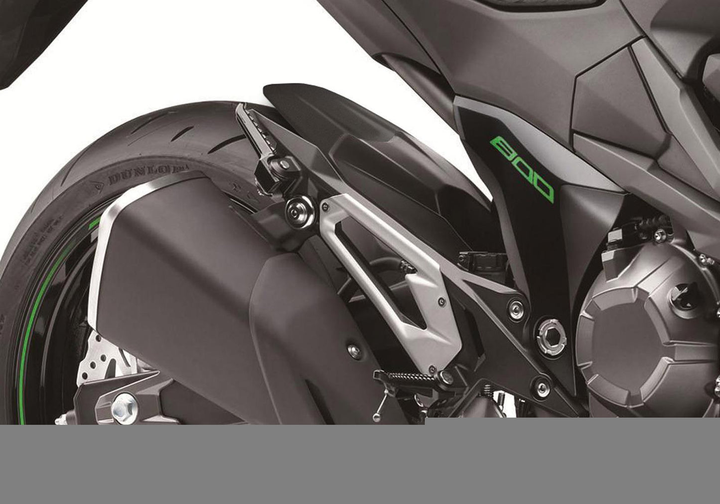 BODYSTYLE Hinterradabdeckungsverlängerung passend für Kawasaki Z 800 2013-2016 - Kama Bike Parts