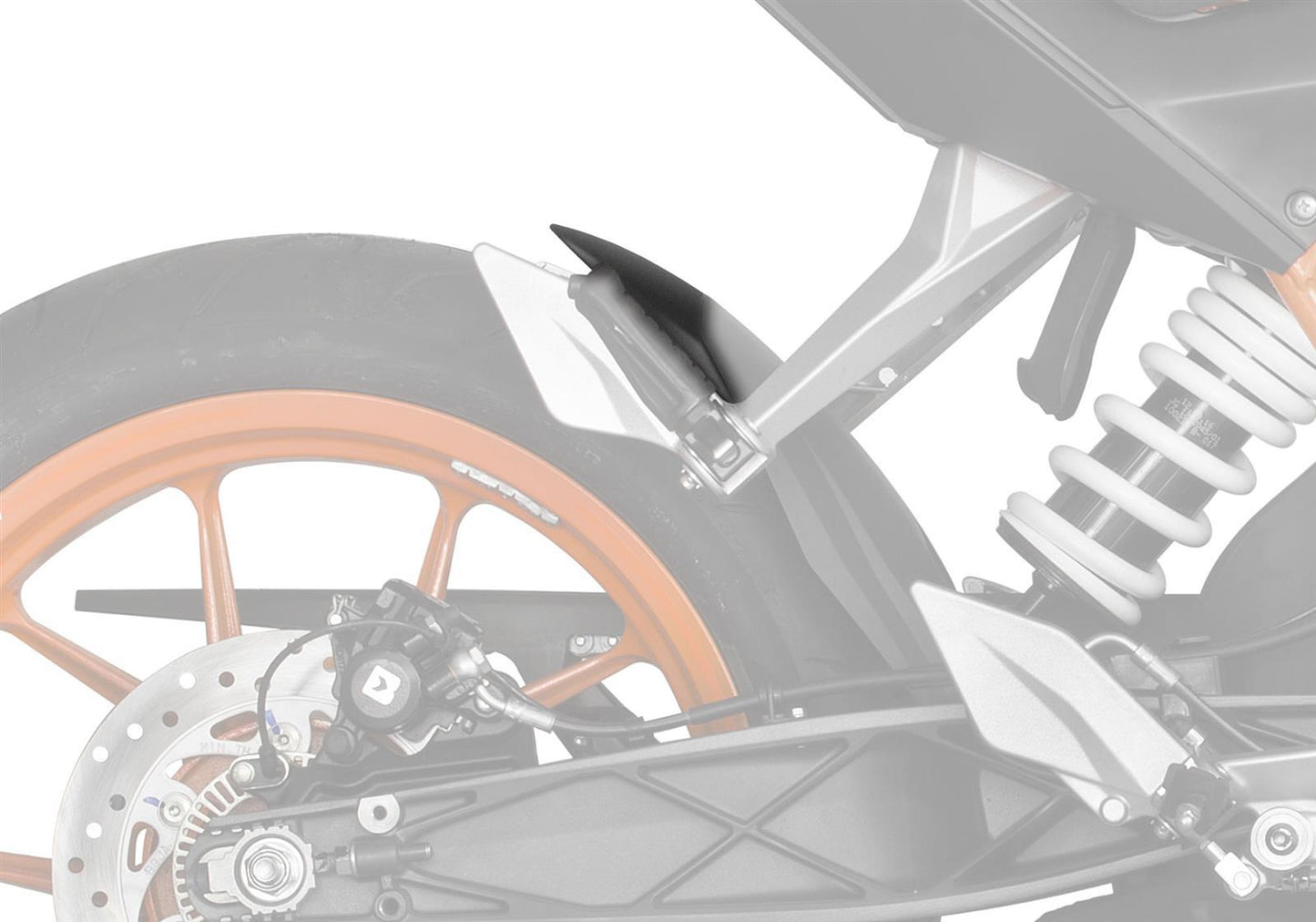 BODYSTYLE Hinterradabdeckungsverlängerung passend für KTM 125 Duke 2011-2016 - Kama Bike Parts
