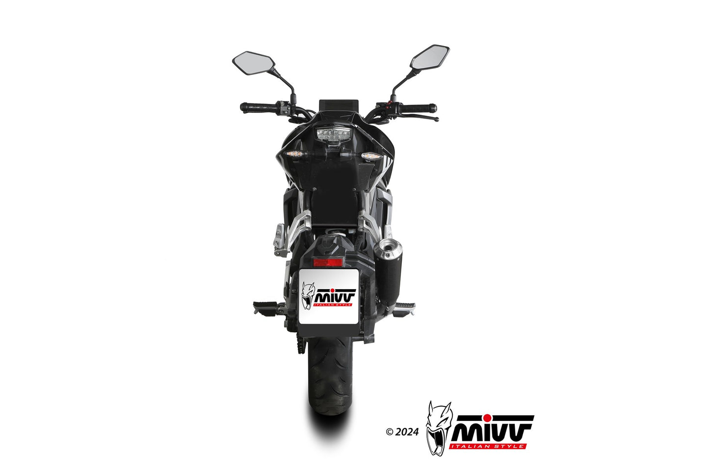 MIVV XM-1 Auspuff Komplettanlage schwarz passend für CFMOTO 300 NK 2021-2024