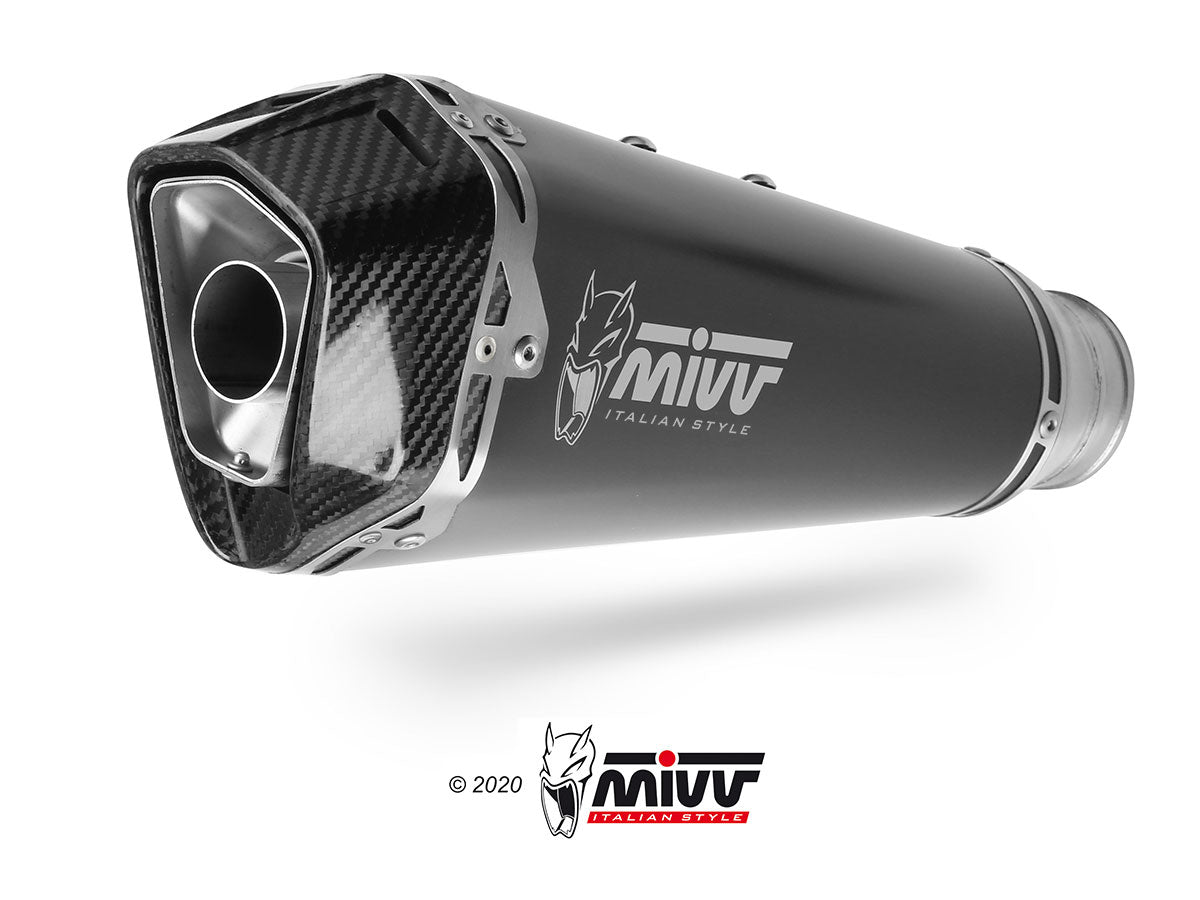 MIVV DELTA RACE Auspuff schwarz passend für APRILIA Tuono 125 2017-2020