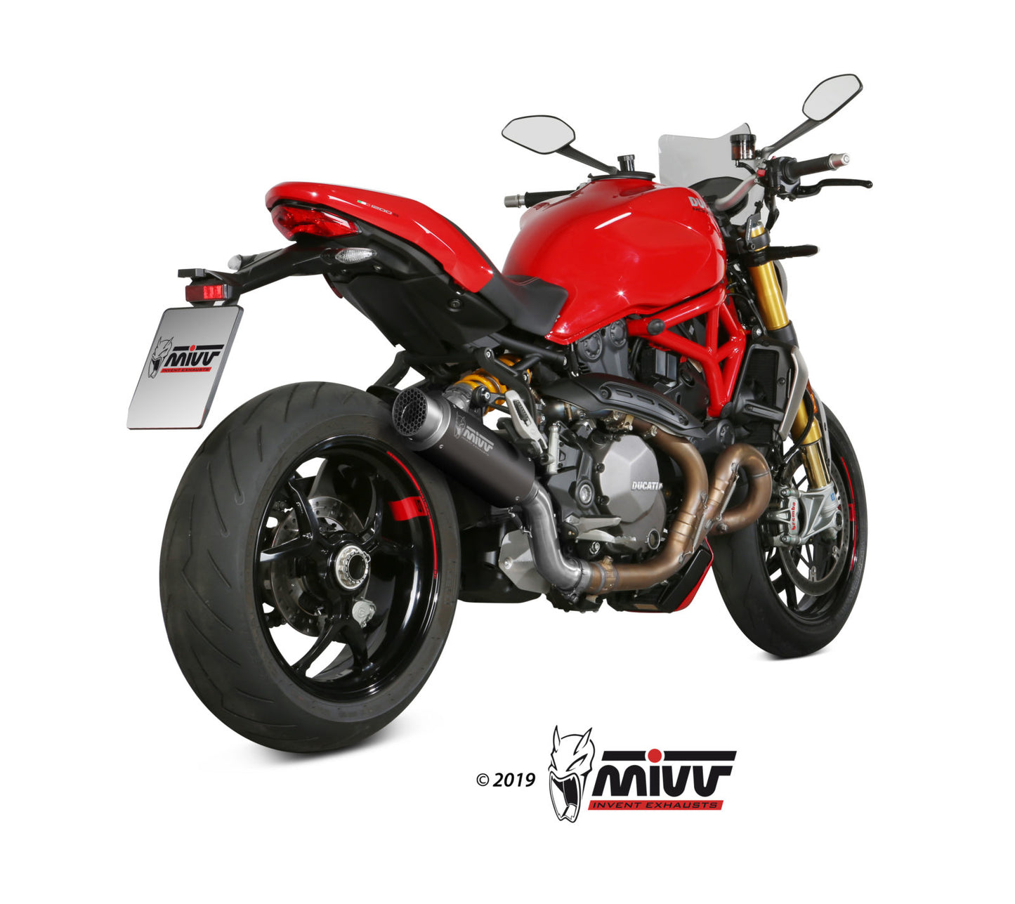 MIVV GPpro Auspuff schwarz passend für DUCATI MONSTER 821/1200 17-21