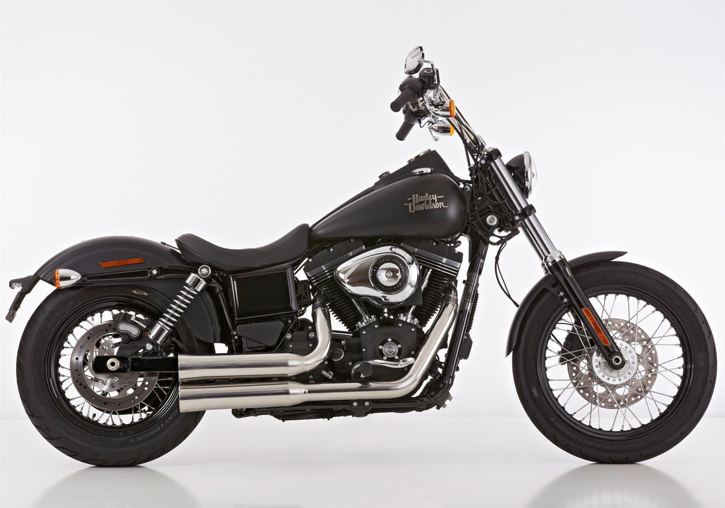 FALCON Double Groove Auspuff passend für HARLEY DAVID DYNA Low Rider 2006-2009 - Kama Bike Parts