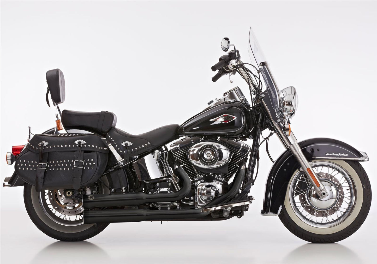 FALCON Double Groove Auspuff passend für Harley Davidson SOFTAIL Deuce 2007-2007 - Kama Bike Parts