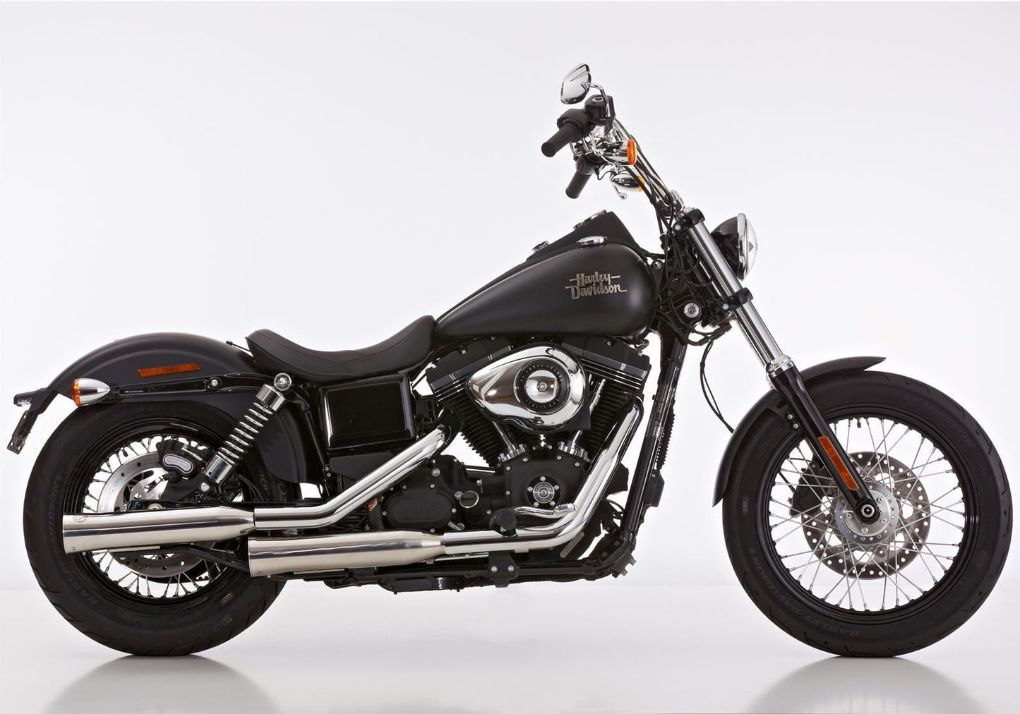 FALCON Auspuff passend für Harley Davidson DYNA Super Glide Custom 2006-2013 - Kama Bike Parts
