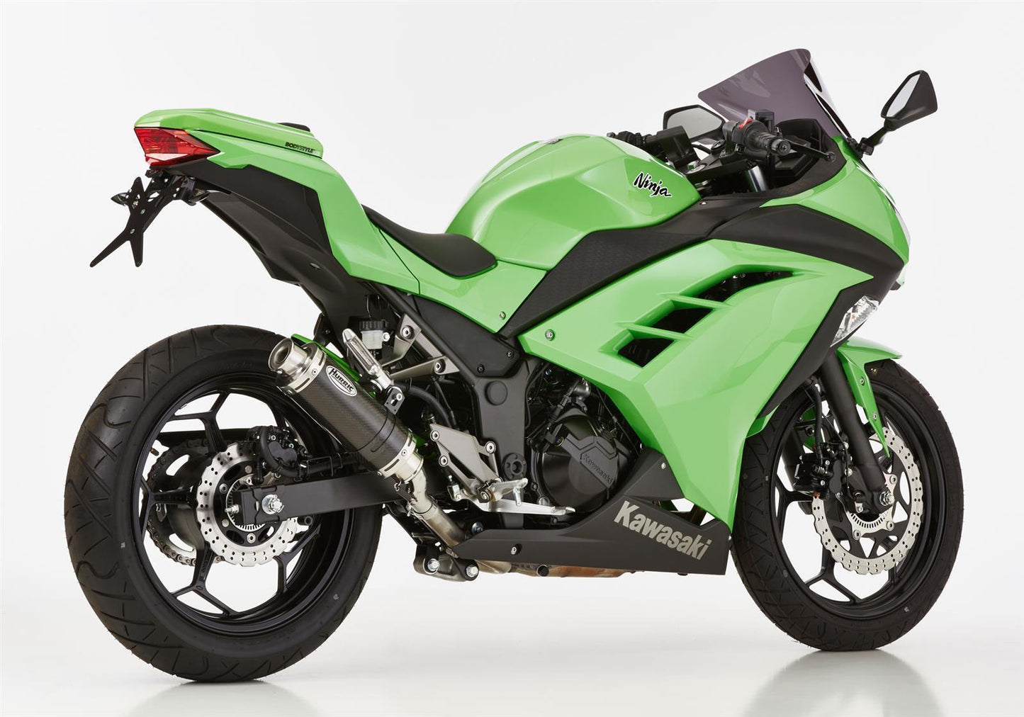 HURRIC Supersport Auspuff Super Short passend für Kawasaki Ninja 300 2013-2016 - Kama Bike Parts