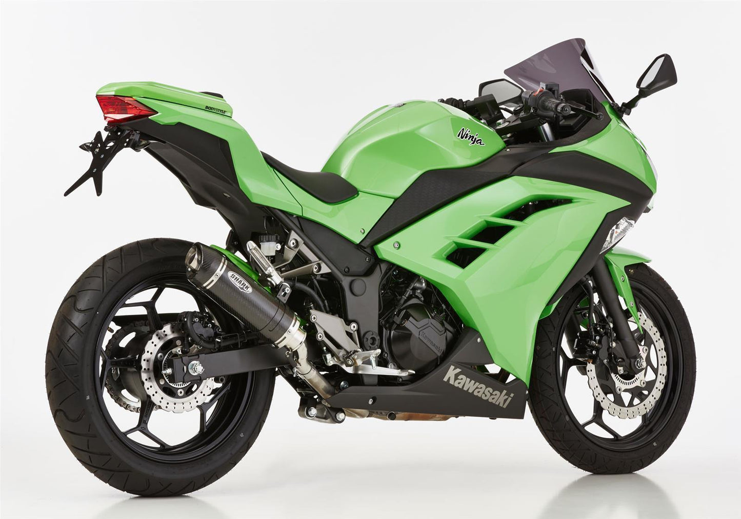 SHARK Street GP Auspuff Super Short passend für Kawasaki Z300 2015-2016 - Kama Bike Parts
