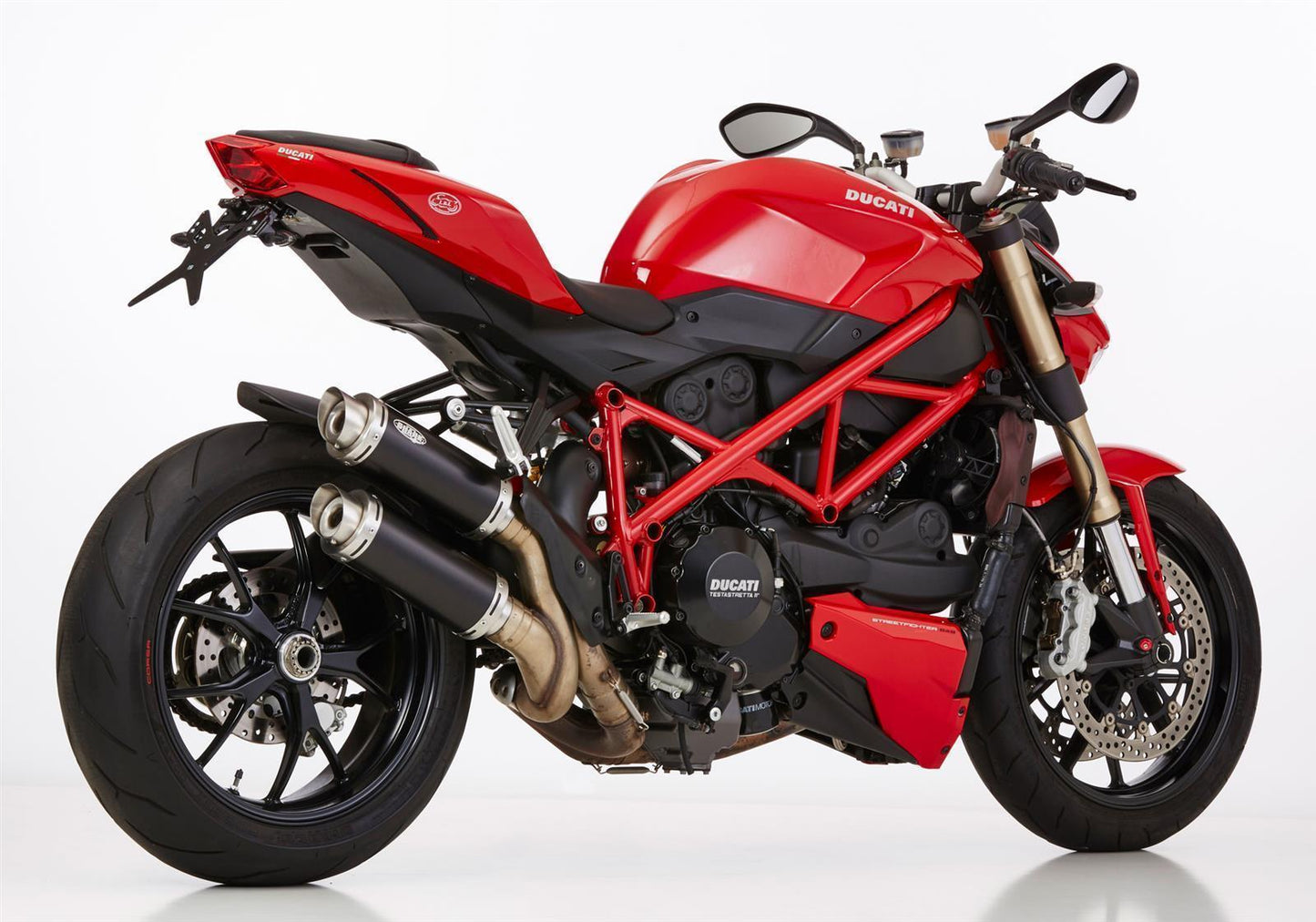 SHARK Track Auspuff passend für Ducati Streetfighter 848 2011-2015 - Kama Bike Parts