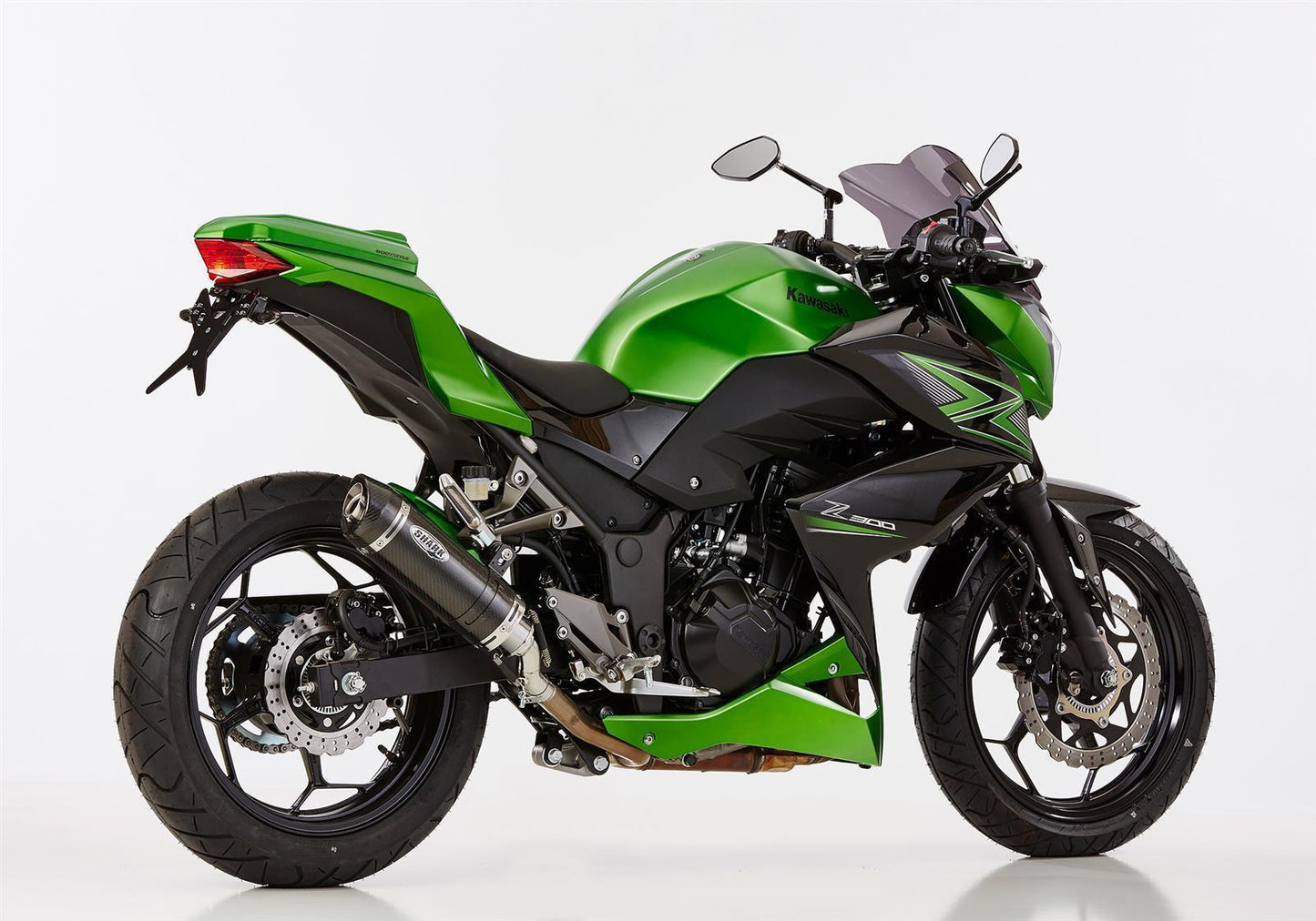 SHARK Street GP Auspuff Super Short passend für Kawasaki Z300 2015-2016 - Kama Bike Parts