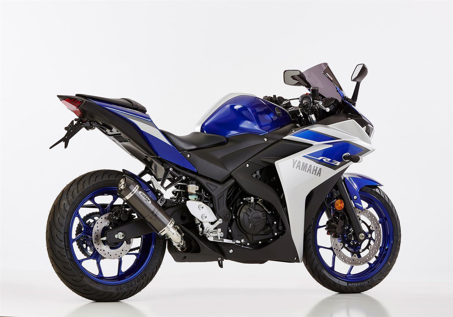 SHARK Street GP Auspuff Super Short passend für Yamaha YZF-R3 2015-2021 - Kama Bike Parts