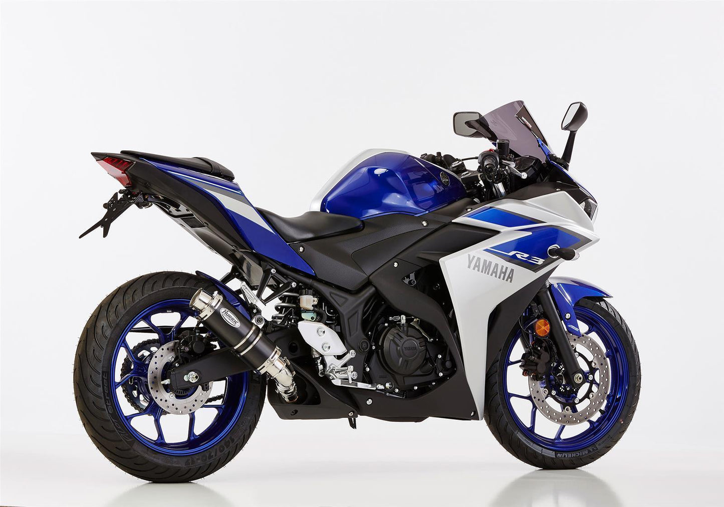 HURRIC Supersport Auspuff Super Short passend für Yamaha YZF-R3 2015-2021 - Kama Bike Parts