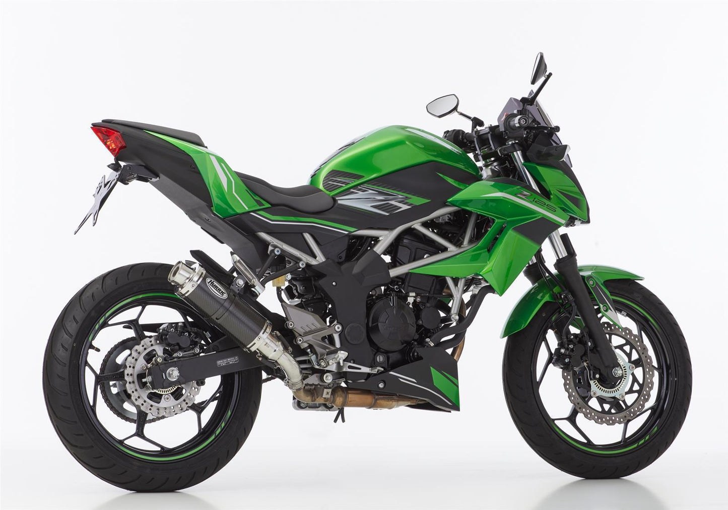HURRIC Supersport Auspuff Super Short passend für Kawasaki Ninja 125 2019-2024 - Kama Bike Parts