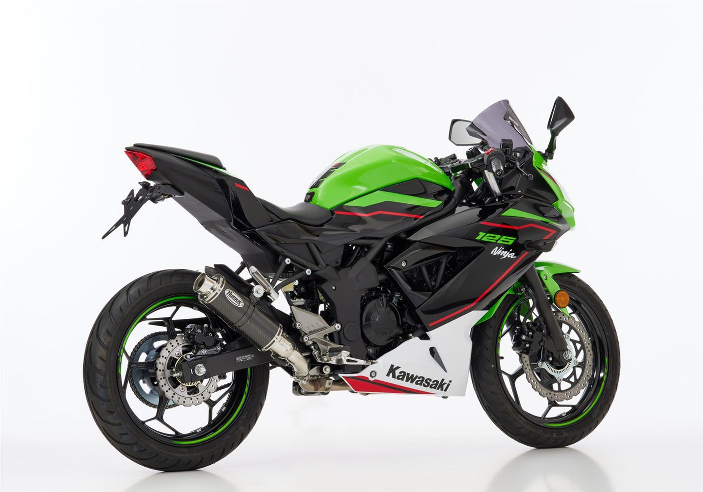HURRIC Supersport Auspuff Super Short passend für Kawasaki Ninja 125 2019-2024 - Kama Bike Parts