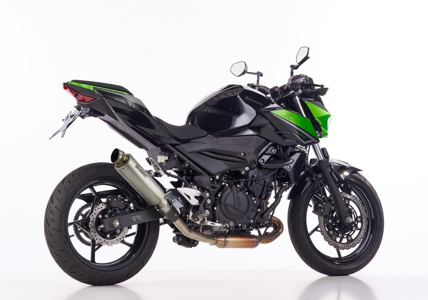 SHARK SRC 4 Auspuff Super Short passend für Kawasaki Z400 2019-2021 - Kama Bike Parts