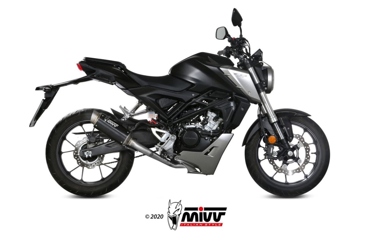 MIVV GPpro Auspuff schwarz passend für Honda CB 125 R 18-20